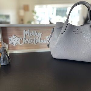 Kate Spade Gray Leather Tote Bag